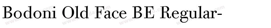 Bodoni Old Face BE Regular字体转换